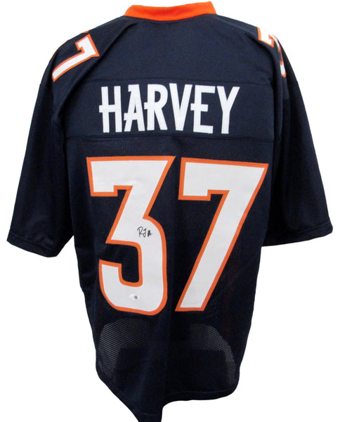 RJ Harvey Signed/Autographed Navy Denver Broncos Football Jersey JSA 208133