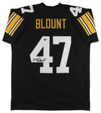 Mel Blount Authentic Signed Black Pro Style Jersey Autographed BAS Witnessed