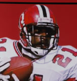 Deion Sanders Signed Atlanta Falcons 35x43 Framed Jersey (Beckett) Coach Prime