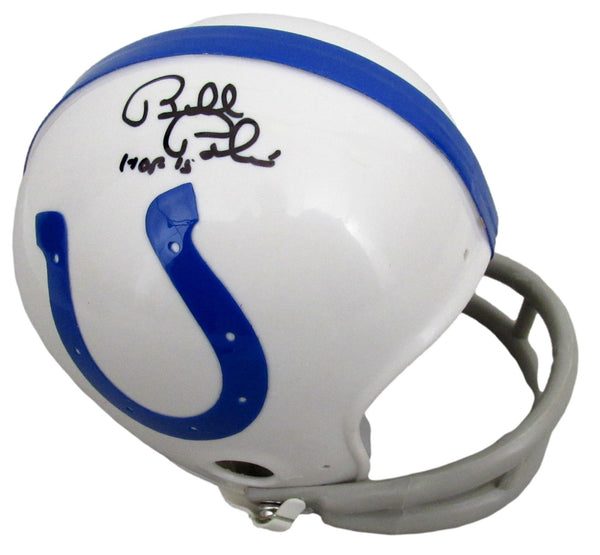 Bill Polian HOF Signed/Inscr Indianapolis Colts Mini Football Helmet JSA 213104