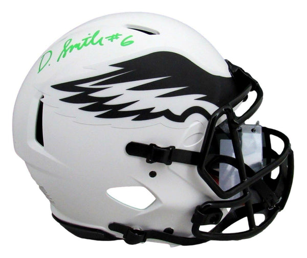 DeVonta Smith Signed Eagles Lunar Eclipse Authentic Full Size Helmet JSA 162902