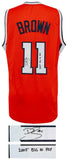Dee Brown Signed Orange Custom Basketball Jersey w/2005 Big 10 POY - (SS COA)