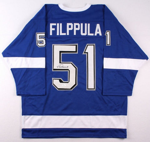 Valtteri Filppula Signed Lightning Jersey (JSA COA) Tampa Bay Center 2013 - 2017