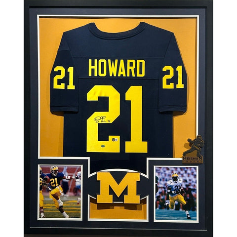 Desmond Howard Autographed Signed Framed Michigan Heisman Jersey BECKETT