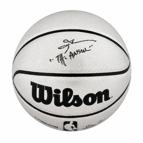 Allen Iverson Signed Wilson Platinum NBA Basketball w/The Answer -(SCHWARTZ COA)