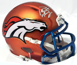 Peyton Manning Autographed Broncos Blaze Speed Mini Helmet - Fanatics Auth