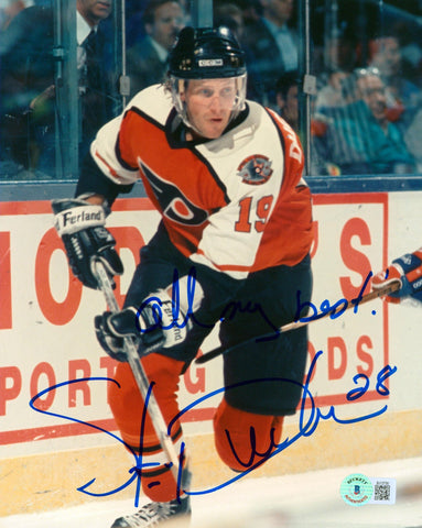 Flyers Steve Duchesne "All My Best!" Signed 8x10 Photo Autographed BAS #BJ12730