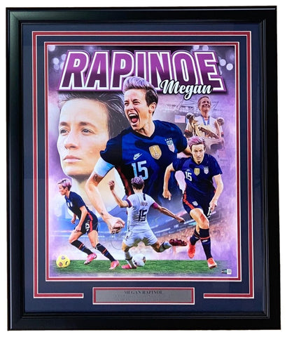 Megan Rapinoe Signed Framed 16x20 USA Women's Soccer Photo Steiner CX