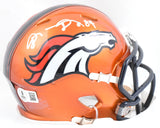 Shannon Sharpe Autographed Denver Broncos Flash Speed Mini Helmet-Beckett W Holo
