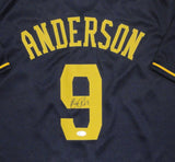 Brewers BRIAN ANDERSON Signed Custom Replica Milwaukee Blue Jersey AUTO - JSA