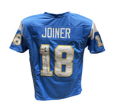 Charlie Joiner Autographed/Signed Pro Style Jersey Blue Beckett 40413