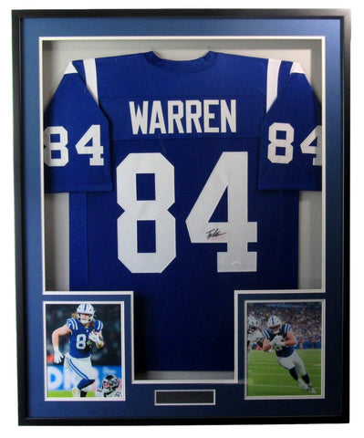 Tyler Warren Signed/Autographed Custom Football Jersey Colts Framed JSA 203229