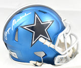 Roger Staubach Autographed Dallas Cowboys Blaze Speed Mini Helmet - Beckett W