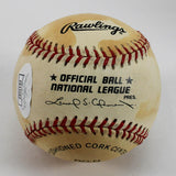 Joe Morgan Signed NL Baseball (JSA COA) Cincinnati Reds 10xAll Star 2nd Baseman