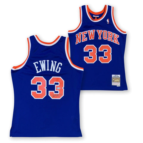 Patrick Ewing Autographed New York Knicks Signed Mitchell Ness Jersey Beckett
