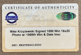 Mike Krzyzewski Signed Framed 16x20 Duke Photo 1000th Win 1-25-15 Steiner