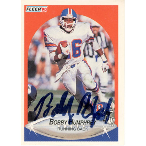 Bobby Humphrey Autographed/Signed 1990 Fleer #23 Trading Card Beckett 59189