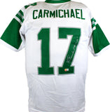 Harold Carmichael Autographed White Pro Style Jersey w/HOF- Beckett W Hologram