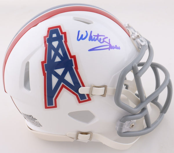 Billy "White Shoes" Johnson Signed Houston Oilers Speed Mini Helmet (JSA) WR/ KR