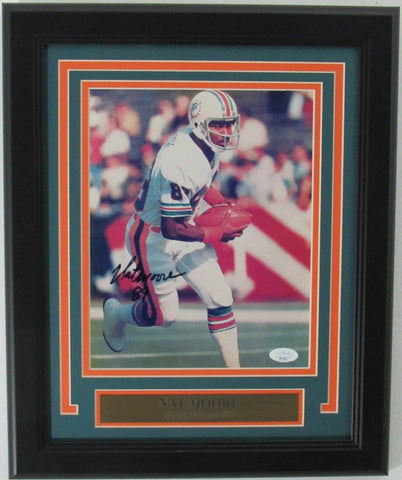 Nat Moore Miami Dolphins Signed/Autographed 8x10 Photo Framed JSA 161337