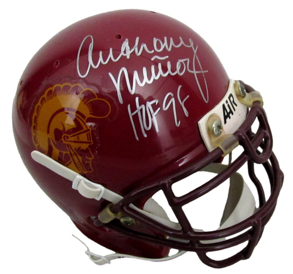 Anthony Munoz HOF Signed/Inscribed USC Mini Football Helmet JSA 213122
