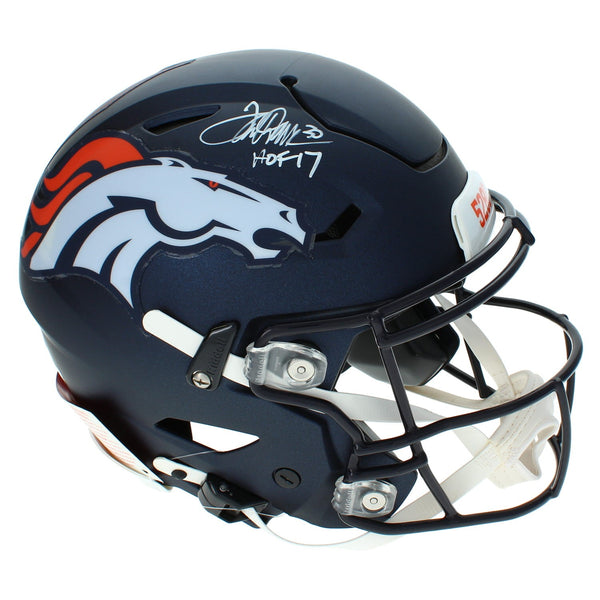 Terrell Davis Autographed "HOF 17" Broncos Speedflex Authentic Helmet Radtke