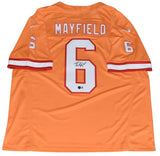 BAKER MAYFIELD SIGNED TAMPA BAY BUCCANEERS #6 NIKE LIMITED CREAMSICLE JERSEY BAS