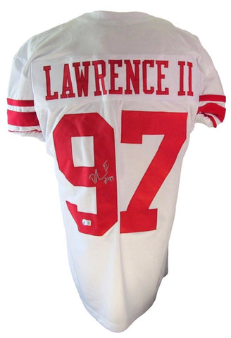 Dexter Lawrence II Signed/Auto White Custom Jersey NY Giants Beckett 203386