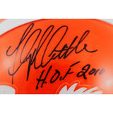 Floyd Little Autographed Denver Broncos 1966 TB VSR4 Mini Helmet Beckett 50221