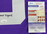 BJ Ojulari "Geaux Tigers" Signed LSU Tigers Purple Jersey (JSA COA) Cardinals LB