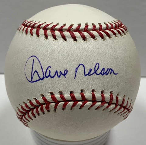 Rangers DAVE NELSON (d) Signed Official MLB Baseball AUTO - Senators - Royals
