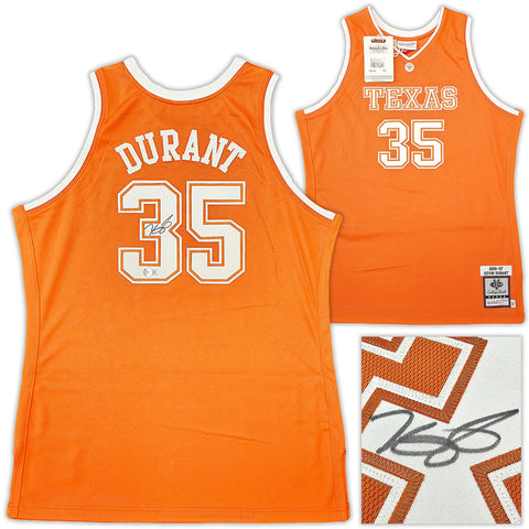 TEXAS KEVIN DURANT AUTOGRAPHED ORANGE M&N 2006-07 JERSEY 44 BECKETT 212181