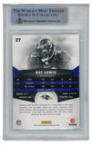 Ray Lewis Autographed/Signed 2011 Panini Gridiron #27 Trading Card Beckett 52690