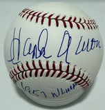 Brewers / Braves HENRY "HANK" AARON Signed MLB Baseball w/ "1957 NL MVP" - JSA