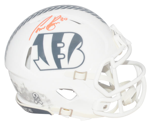 CHASE BROWN SIGNED CINCINNATI BENGALS SALUTE TO SERVICE III SPEED MINI HELMET