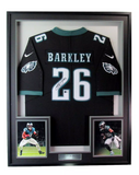 Saquon Barkley Signed/Autographed Eagles Football Jersey Framed Beckett 192692