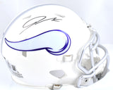 Jordan Addison Autographed Vikings ALT 2024 Speed Mini Helmet- Beckett W Holo