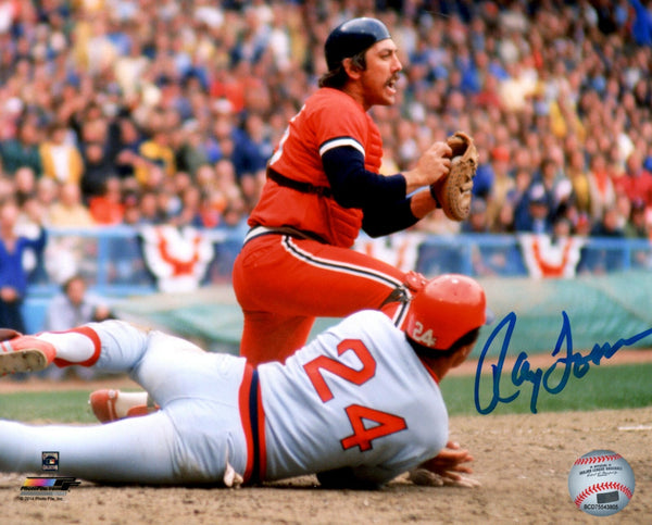 Inidans Catcher RAY FOSSE Signed 8x10 Photo #1 AUTO - 2 x Gold Glover