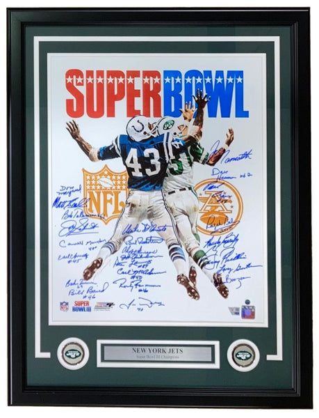 1969 New York Jets 24 Signed Framed 16x20 Super Bowl III Program Photo Fanatics