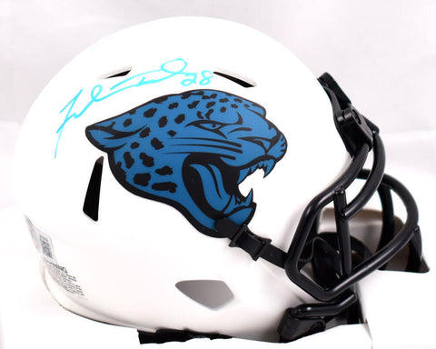 Fred Taylor Signed Jaguars Lunar Speed Mini Helmet- Beckett W Hologram *Teal
