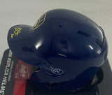 Milwaukee Brewers KYLE HARRISON Signed Rawlings BLUE Mini Helmet AUTO - JSA