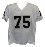 Howie Long Autographed/Signed Pro Style White XL Jersey BAS 31443