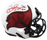 Buccaneers Mike Alstott Authentic Signed Lunar Speed Mini Helmet BAS Witnessed