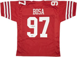 SAN FRANCISCO 49ERS NICK BOSA AUTOGRAPHED RED JERSEY BECKETT BAS WITNESS 239850