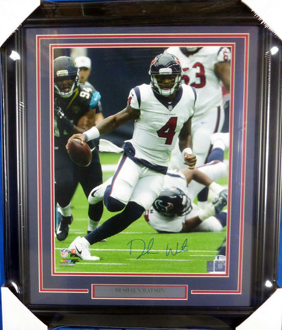 DESHAUN WATSON AUTOGRAPHED SIGNED FRAMED 16X20 PHOTO TEXANS BECKETT 126656