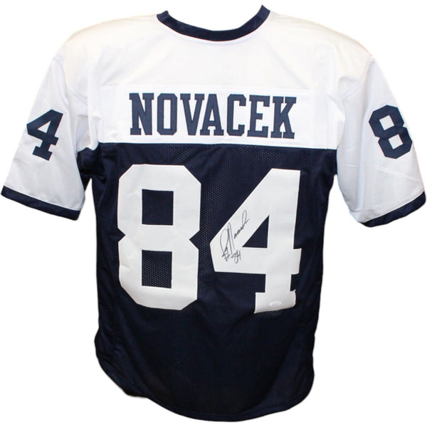 Jay Novacek Autographed/Signed Pro Style Thanksgiving Jersey JSA 43431