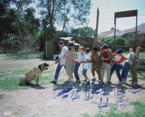 Signed 16x20 Photo by 8 Cast Members / 1993 Hit Film "The Sandlot" (PSA COA)