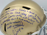 RUDY RUETTIGER AUTOGRAPHED NOTRE DAME FULL SIZE HELMET SPEECH BECKETT 243661