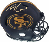 TREY LANCE AUTO 49ERS ECLIPSE BLACK FULL SIZE SPEED HELMET BECKETT 194744
