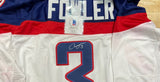 Cam Fowler Signed Team USA Hockey Nike Jersey (Beckett) Ducks All Star Defense